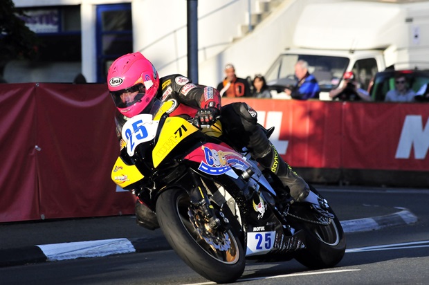 Davy Morgan in action at the Isle of Man TT